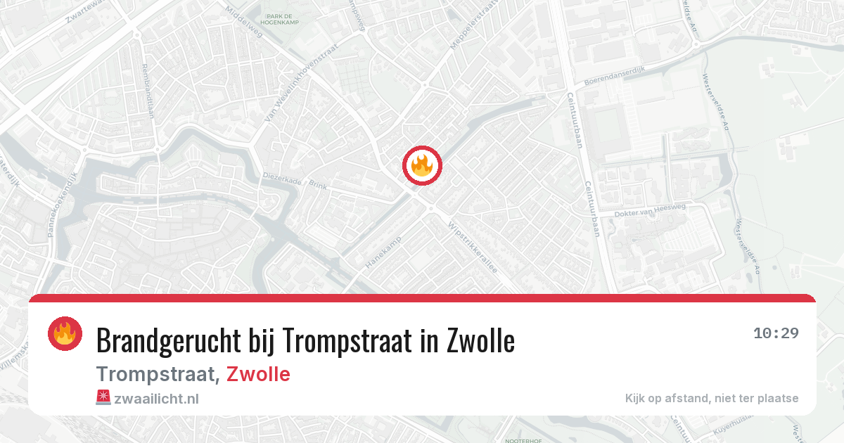 Brandgerucht bij Trompstraat in Zwolle — 11 jun 2026