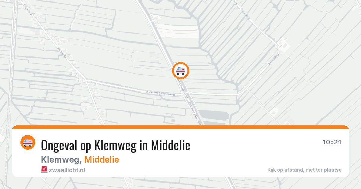 Ongeval op Klemweg in Middelie — 1 mrt 2026