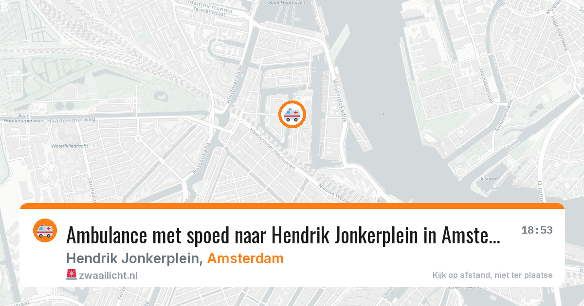 Ambulance met spoed naar Hendrik Jonkerplein in Amsterdam — 6 jul 2026