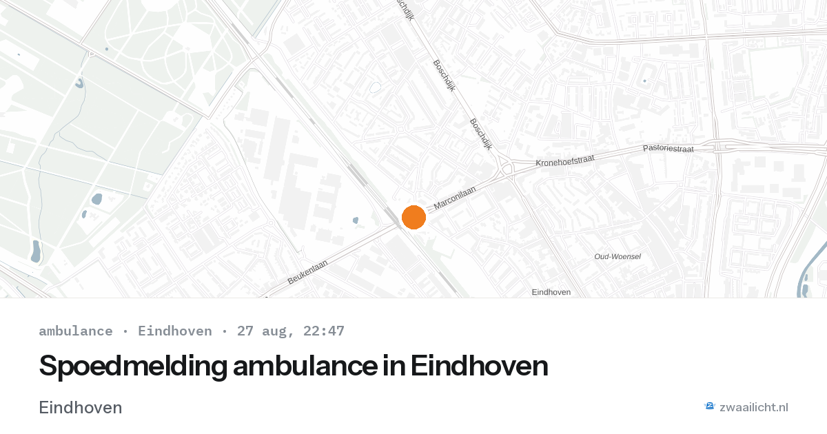 Spoedmelding ambulance in Eindhoven — 27 aug 2026