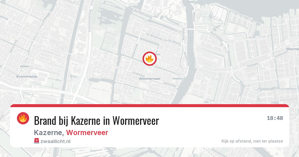 Brand bij Kazerne in Wormerveer — 27 mei 2026