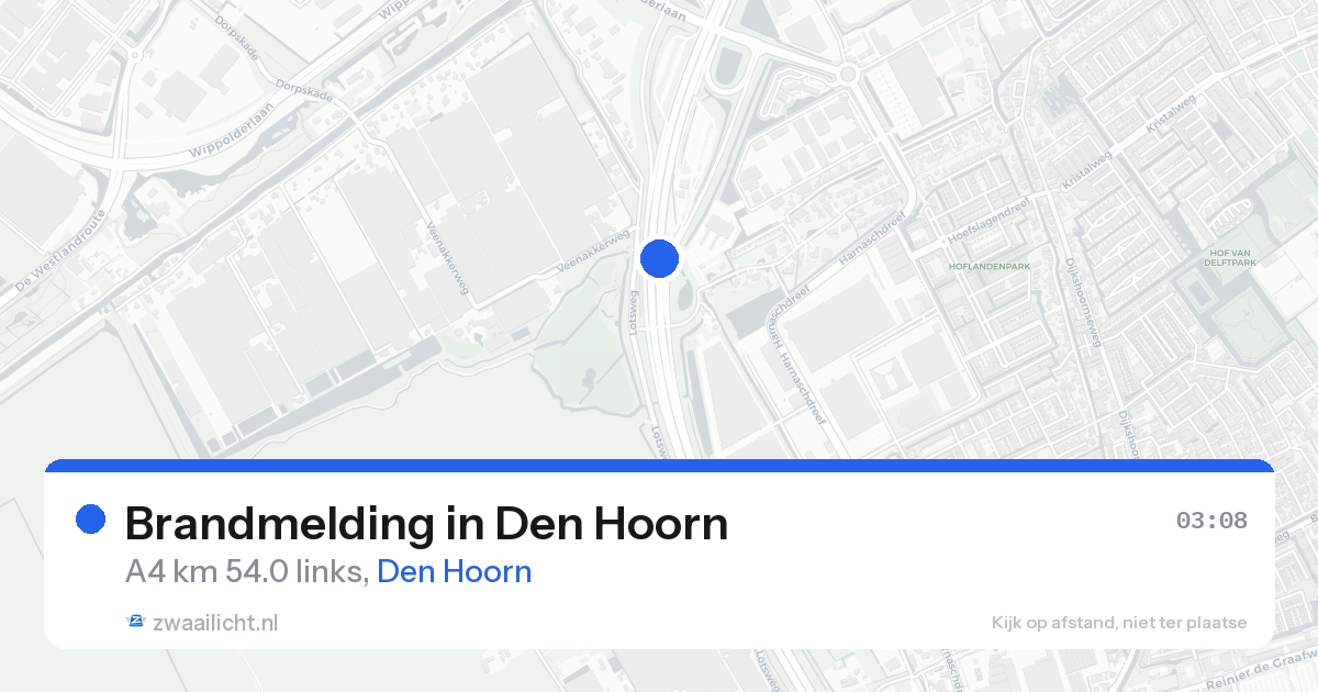 Brandmelding in Den Hoorn — 20 aug 2026