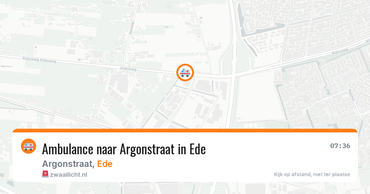 Ambulance naar Argonstraat in Ede — 14 aug 2026