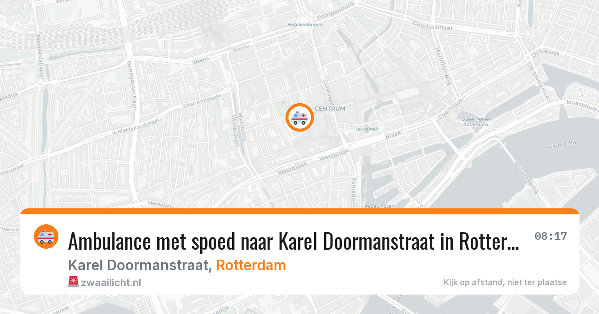 Ambulance met spoed naar Karel Doormanstraat in Rotterdam — 23 jun 2026