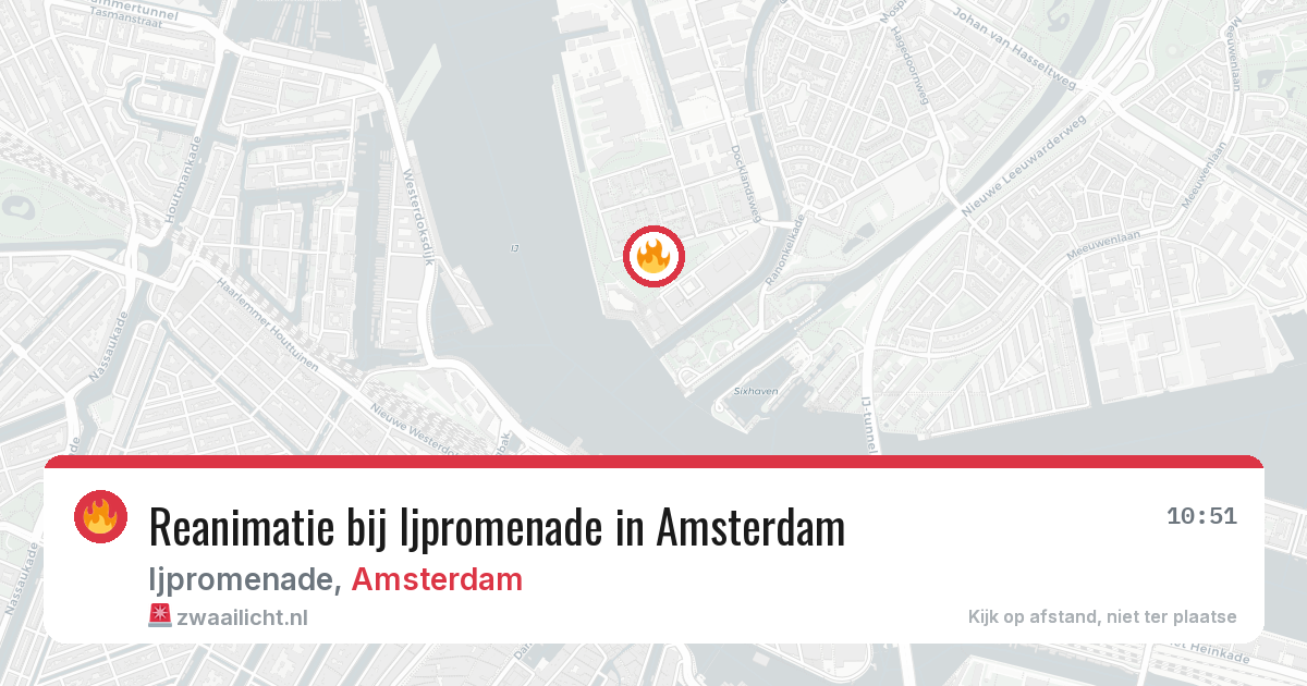 Reanimatie bij Ijpromenade in Amsterdam — 1 aug 2026