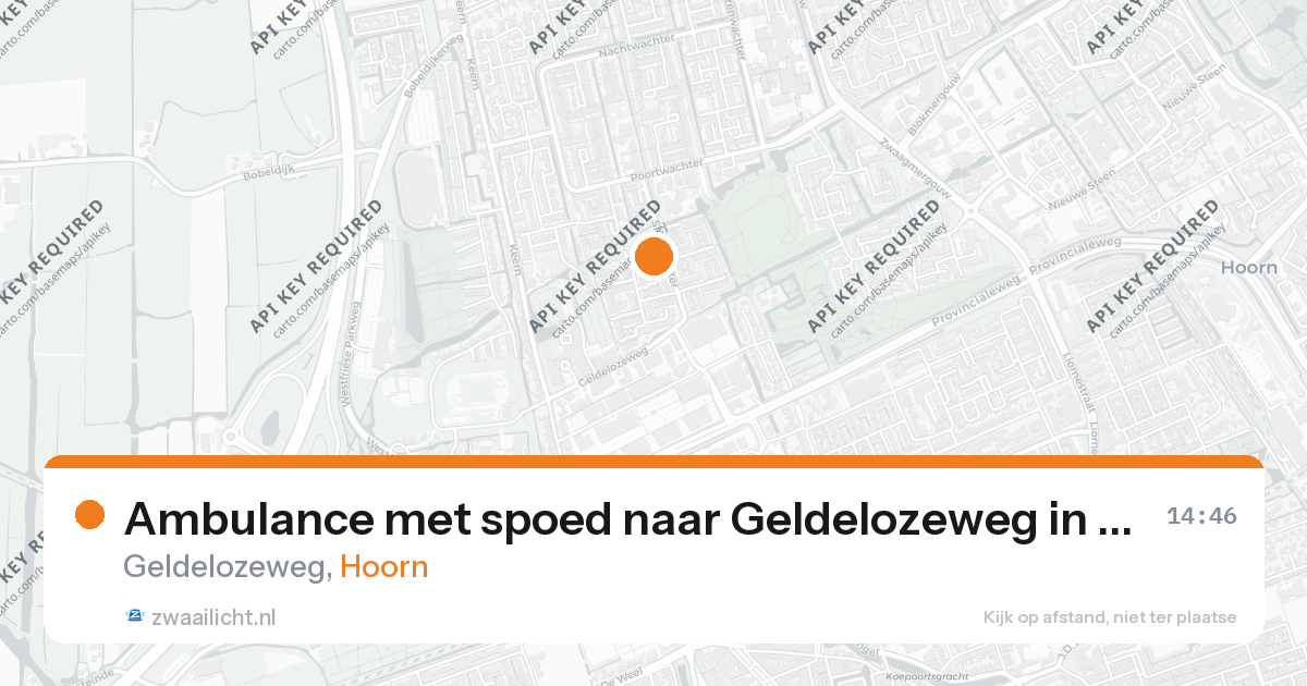 Ambulance met spoed naar Geldelozeweg in Hoorn — 26 aug 2026