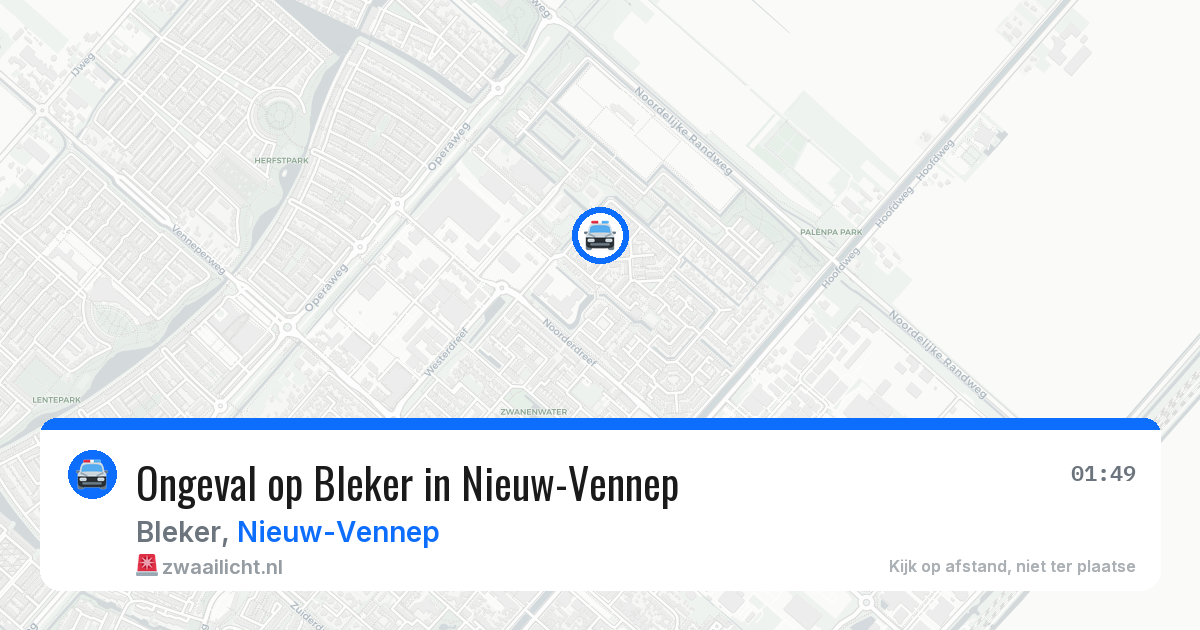 Ongeval op Bleker in Nieuw-Vennep — 22 mei 2026