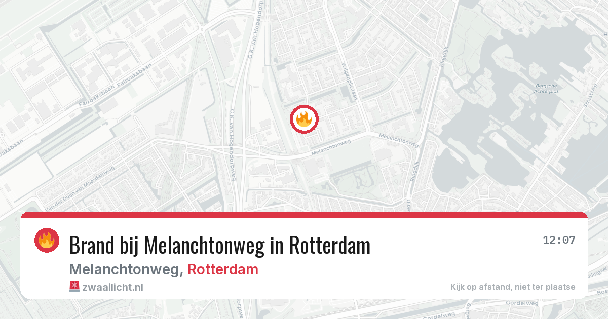 Brand bij Melanchtonweg in Rotterdam — 28 apr 2026