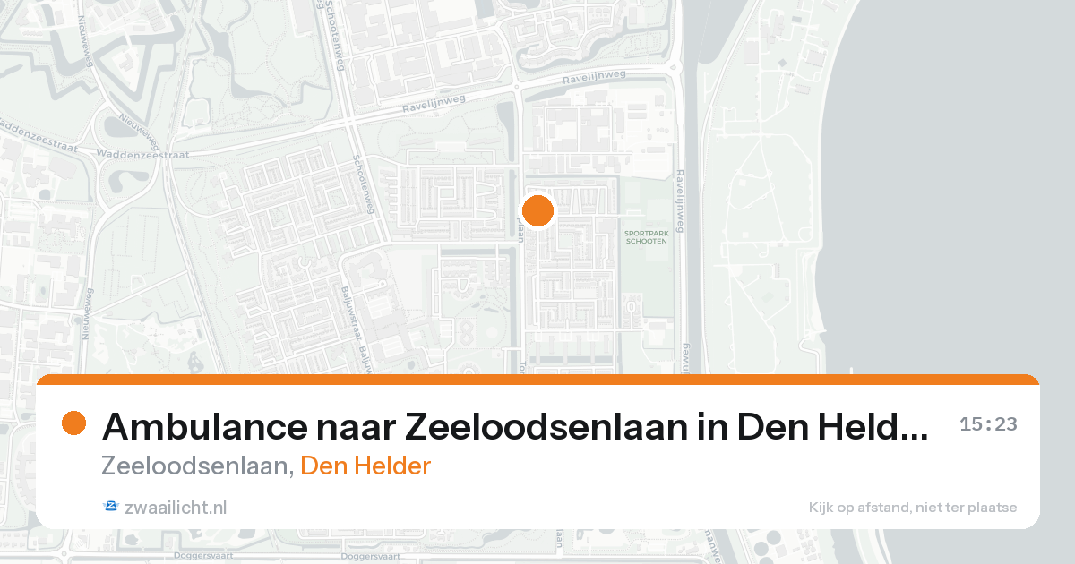 Ambulance naar Zeeloodsenlaan in Den Helder — 17 aug 2026