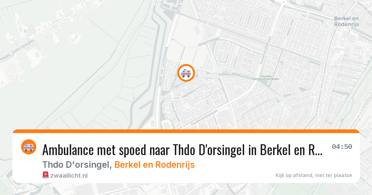 Ambulance met spoed naar Thdo D'orsingel in Berkel en Rodenrijs — 18 jun 2026
