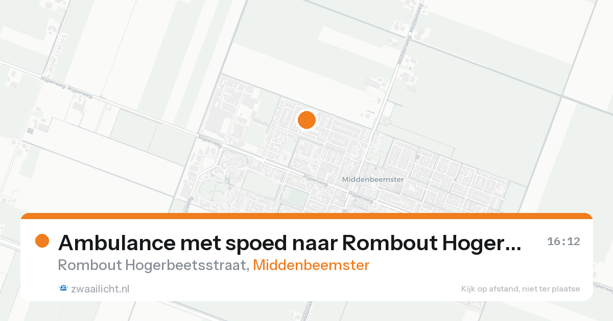 Ambulance met spoed naar Rombout Hogerbeetsstraat in Middenbeemster — 22 mei 2026