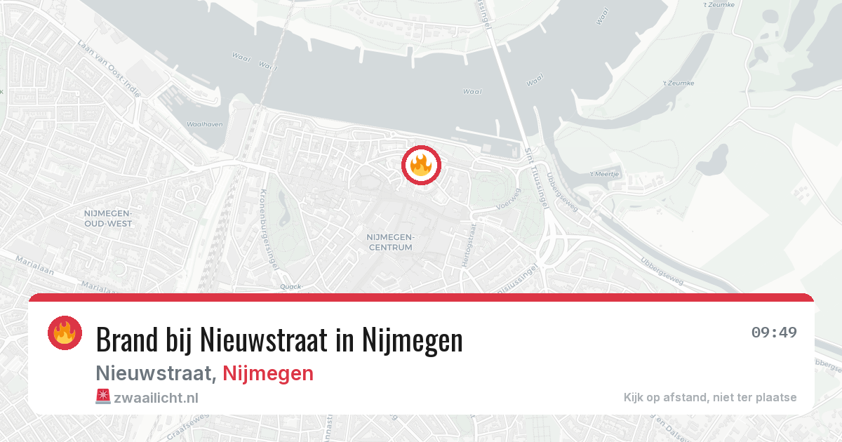 Brand bij Nieuwstraat in Nijmegen — 20 jun 2026