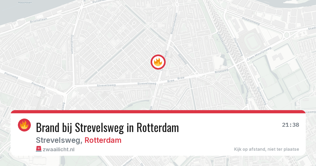 Brand bij Strevelsweg in Rotterdam — 4 apr 2026
