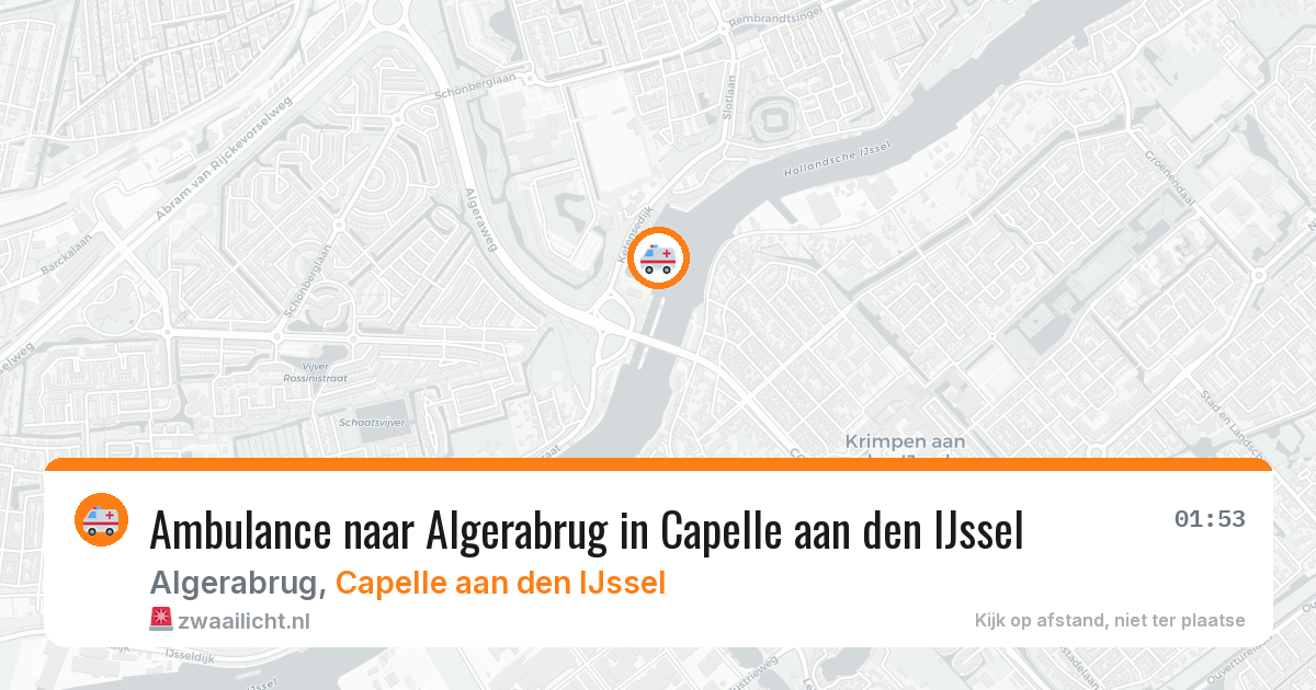 Ambulance naar Algerabrug in Capelle aan den IJssel — 6 aug 2026