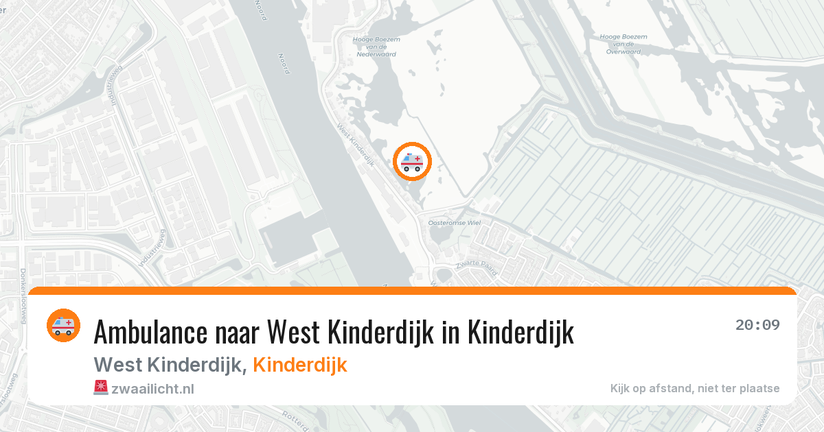 Ambulance naar West Kinderdijk in Kinderdijk — 14 aug 2026