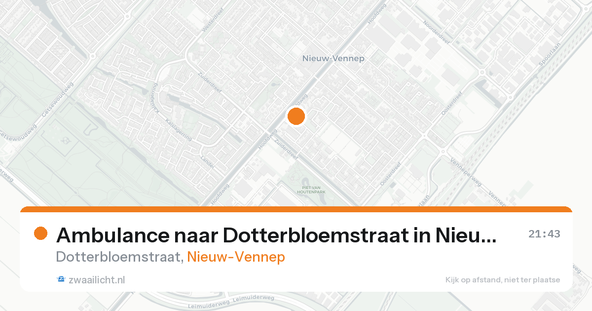 Ambulance naar Dotterbloemstraat in Nieuw-Vennep — 2 jun 2026