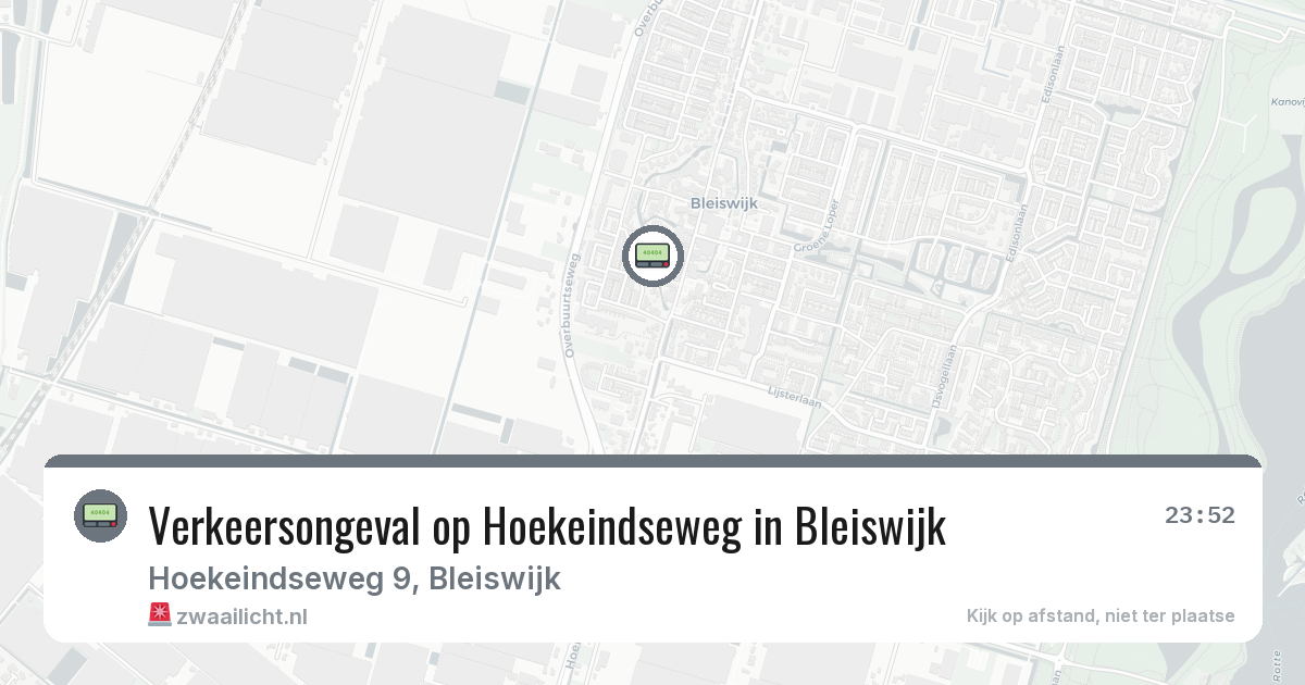 Verkeersongeval op Hoekeindseweg in Bleiswijk — 29 jan 2026