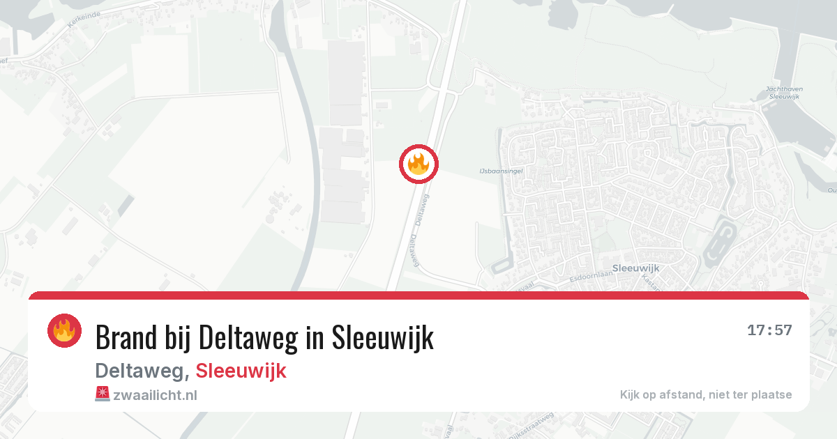 Brand bij Deltaweg in Sleeuwijk — 19 mrt 2026