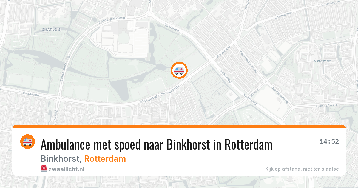 Ambulance met spoed naar Binkhorst in Rotterdam — 27 apr 2026