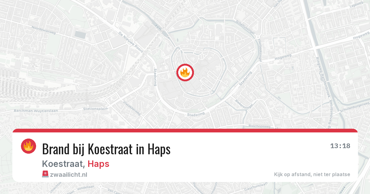 Brand bij Koestraat in Haps — 1 aug 2026
