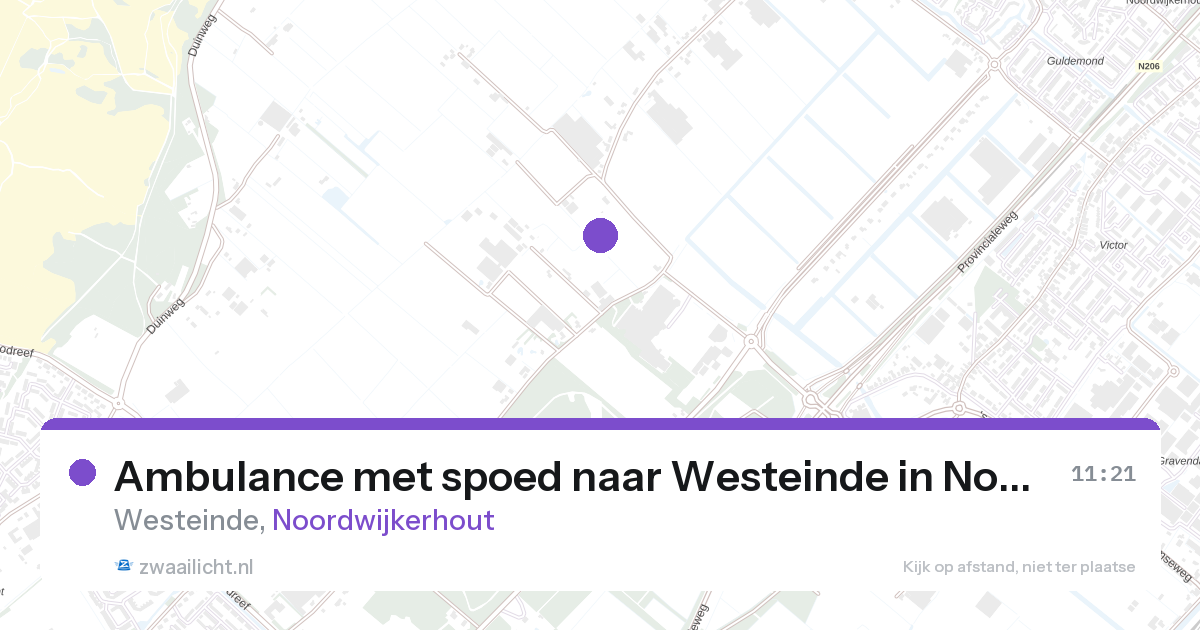 Ambulance met spoed naar Westeinde in Noordwijkerhout — 27 aug 2026