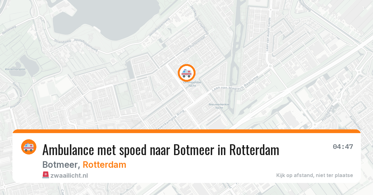 Ambulance met spoed naar Botmeer in Rotterdam — 8 aug 2026