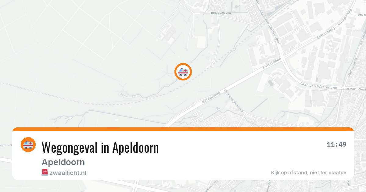 Wegongeval in Apeldoorn — 12 aug 2026