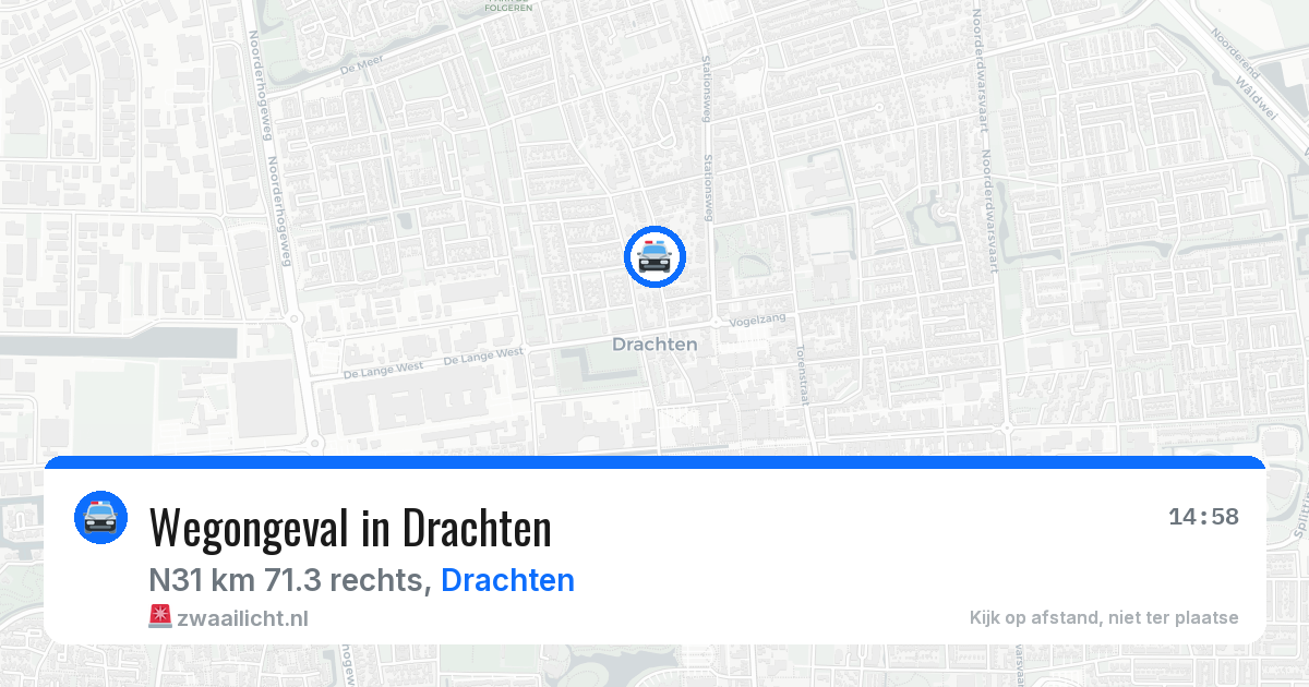 Wegongeval in Drachten — 9 apr 2026