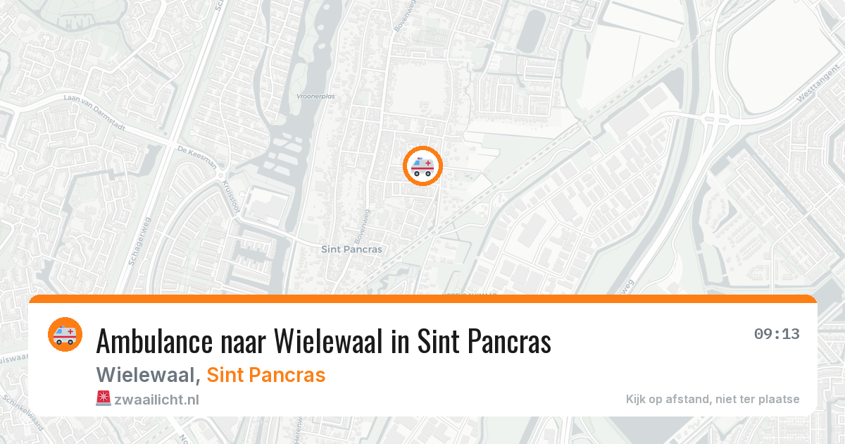 Ambulance naar Wielewaal in Sint Pancras — 29 jul 2026