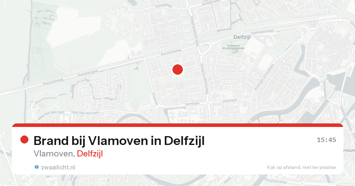 Brand bij Vlamoven in Delfzijl — 20 aug 2026