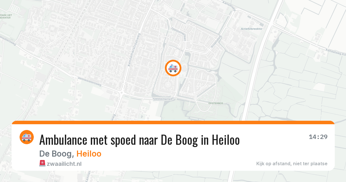 Ambulance met spoed naar De Boog in Heiloo — 14 mrt 2026