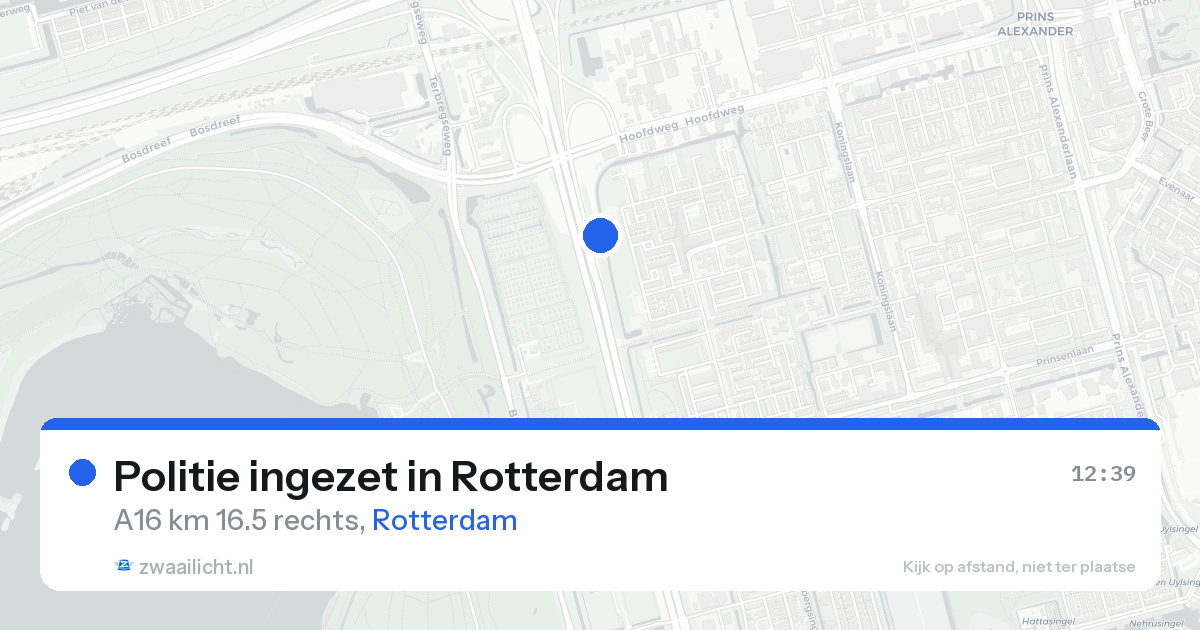 Politie ingezet in Rotterdam — 17 aug 2026 | 🚨 Zwaailicht.nl