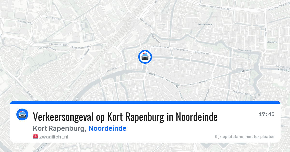 Verkeersongeval op Kort Rapenburg in Noordeinde — 20 jun 2026