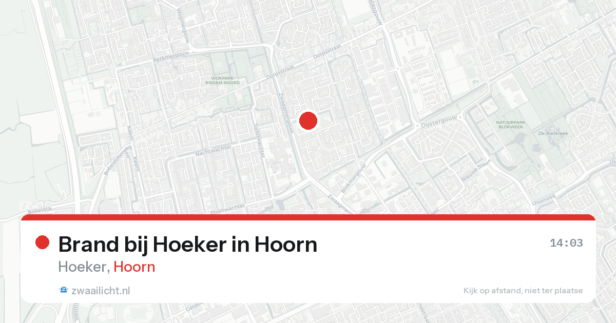 Brand bij Hoeker in Hoorn — 23 mei 2026