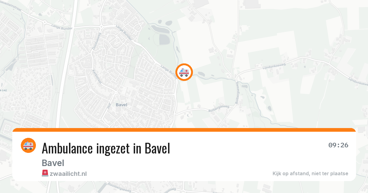 Ambulance ingezet in Bavel — 12 aug 2026