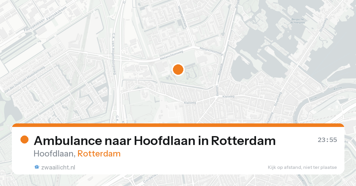 Ambulance naar Hoofdlaan in Rotterdam — 22 aug 2026