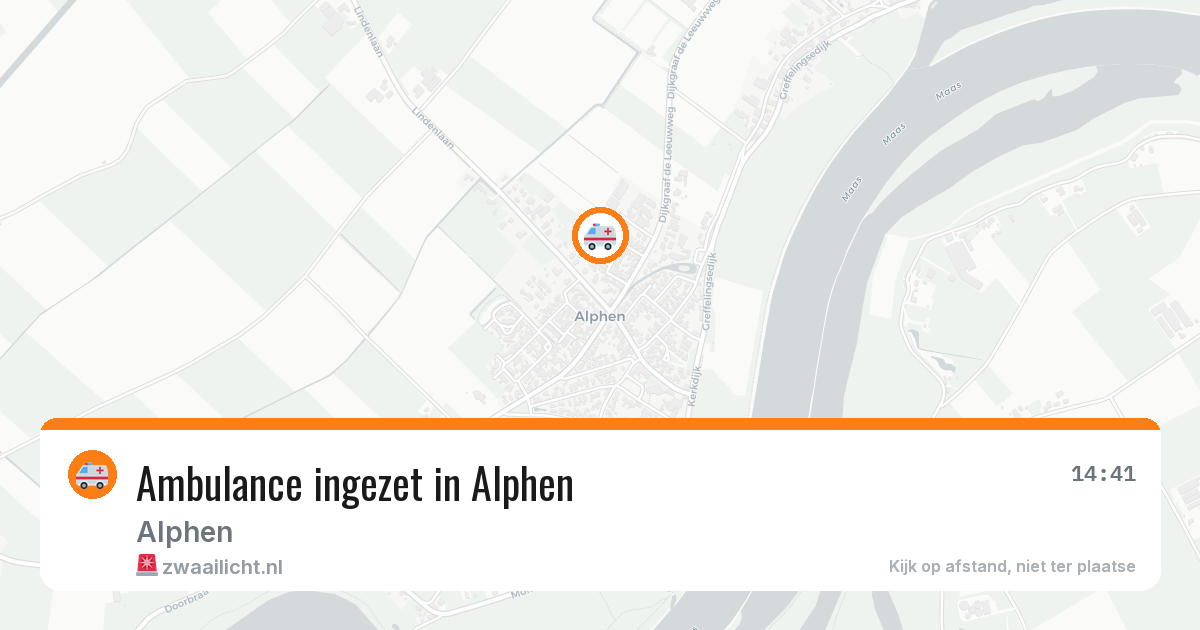 Ambulance ingezet in Alphen — 13 apr 2026