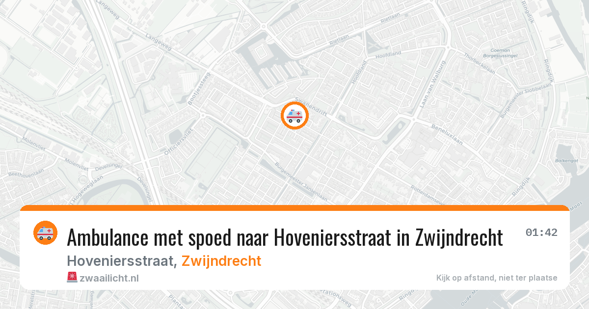 Ambulance met spoed naar Hoveniersstraat in Zwijndrecht — 6 jun 2026