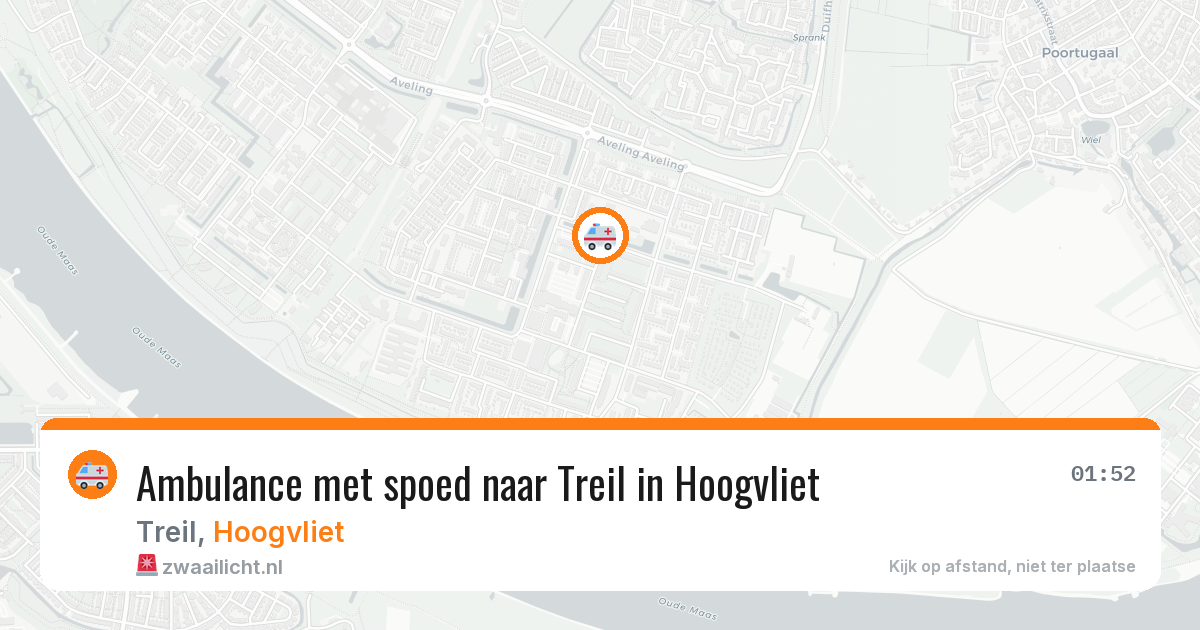 Ambulance met spoed naar Treil in Hoogvliet — 28 jul 2026