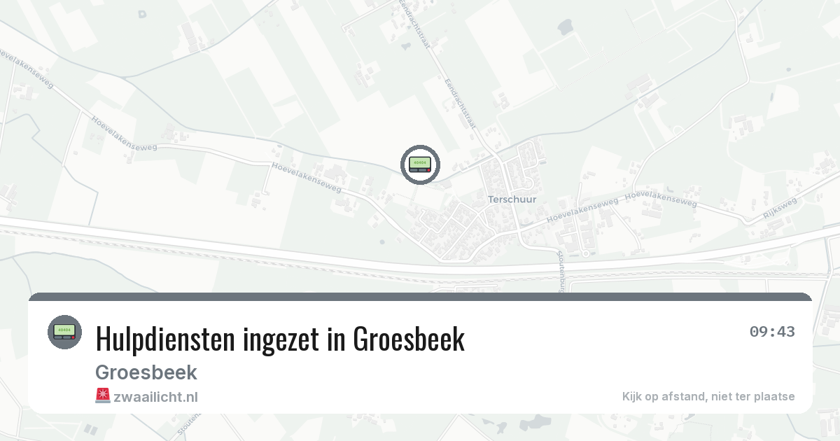 Hulpdiensten ingezet in Groesbeek — 8 feb 2026 | 🚨 Zwaailicht.nl
