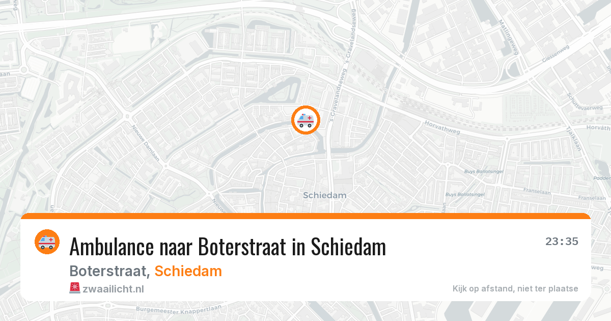 Ambulance naar Boterstraat in Schiedam — 13 aug 2026