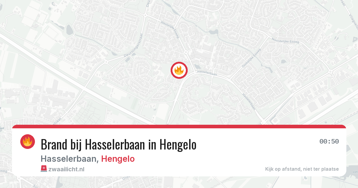 Brand bij Hasselerbaan in Hengelo — 10 aug 2026