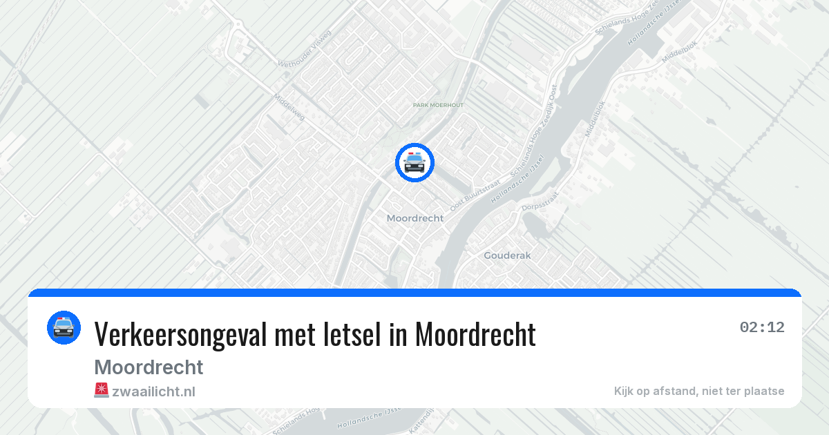 Verkeersongeval met letsel in Moordrecht — 21 jun 2026