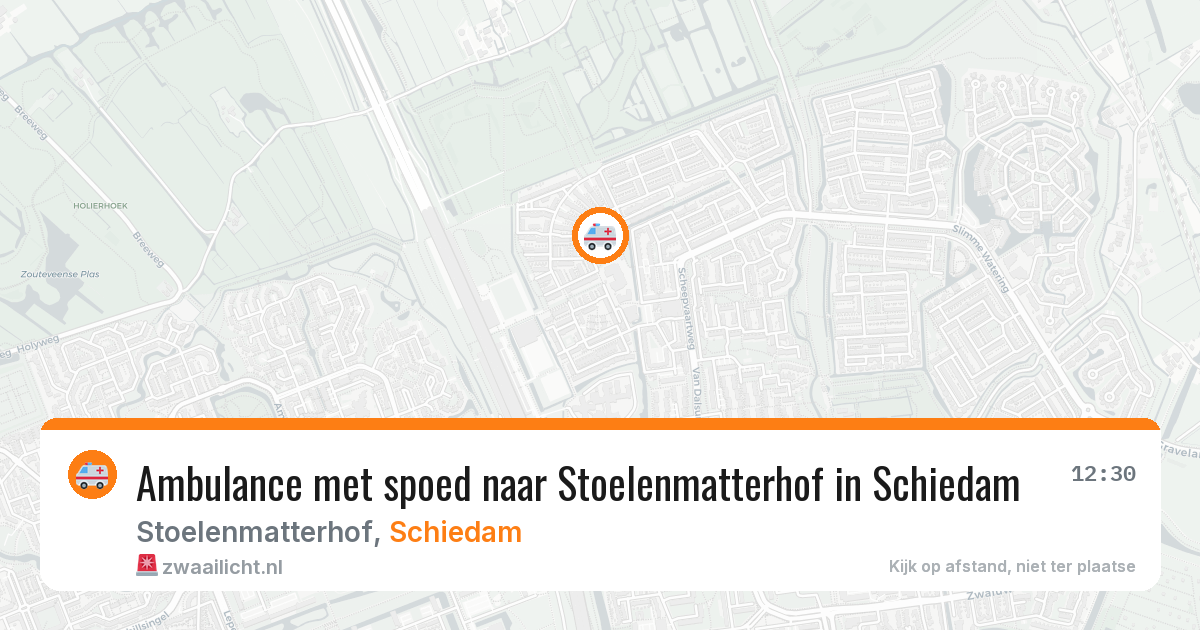 Ambulance met spoed naar Stoelenmatterhof in Schiedam — 9 aug 2026
