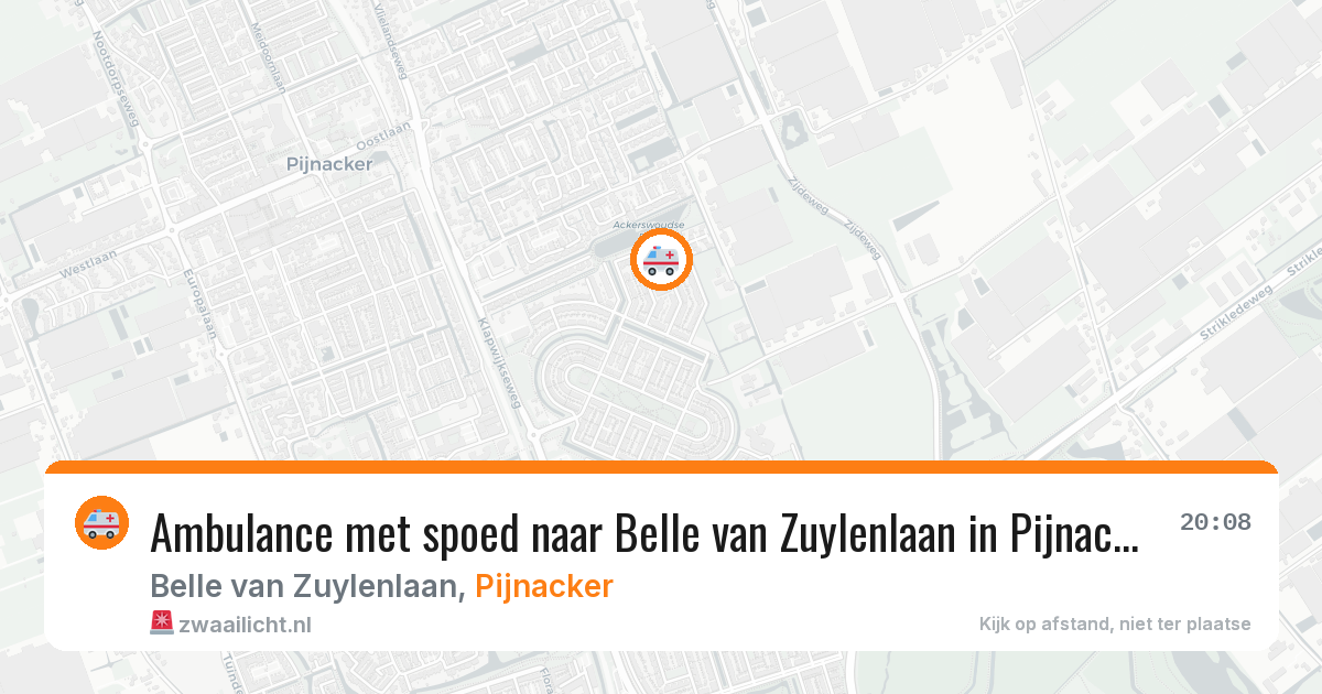 Ambulance met spoed naar Belle van Zuylenlaan in Pijnacker — 2 jul 2026