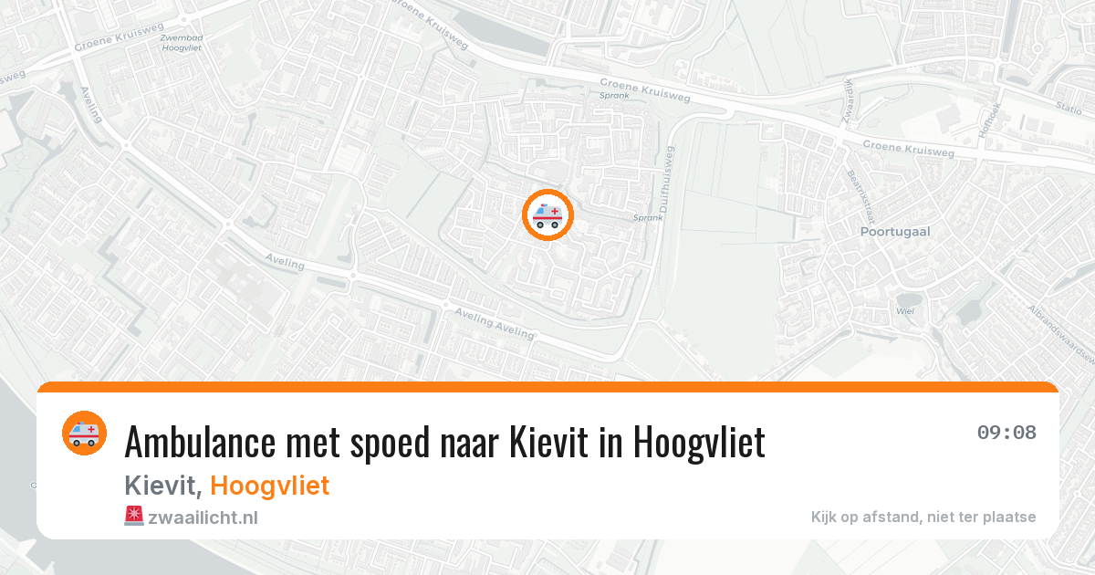 Ambulance met spoed naar Kievit in Hoogvliet — 10 mei 2026