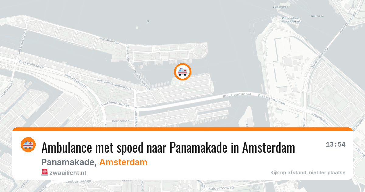 Ambulance met spoed naar Panamakade in Amsterdam — 11 mei 2026