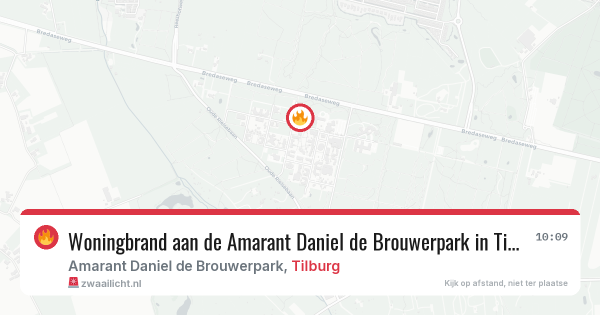 Woningbrand aan de Amarant Daniel de Brouwerpark in Tilburg — 8 jul 2026