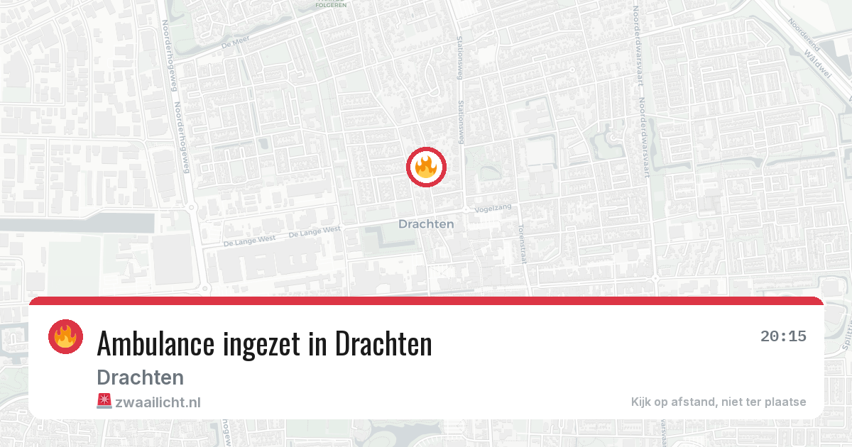 Ambulance ingezet in Drachten — 3 jul 2026