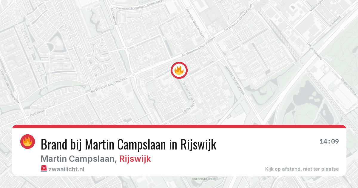 Brand bij Martin Campslaan in Rijswijk — 26 jun 2026